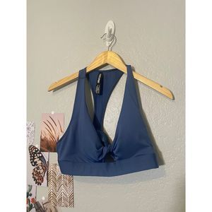 PINK By VS Blue Twist Sports Bra